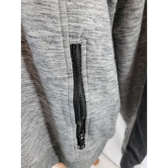 American Eagle Mens Medium Active Flex Gray Zip Side Pockets Hooded Sweatshirt - Picture 4 of 10